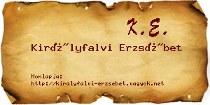 Királyfalvi Erzsébet névjegykártya