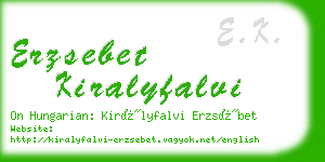 erzsebet kiralyfalvi business card